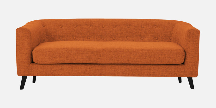 Casper Fabric 3 Seater Sofa In Vivid Orange Colour - Febonic Living