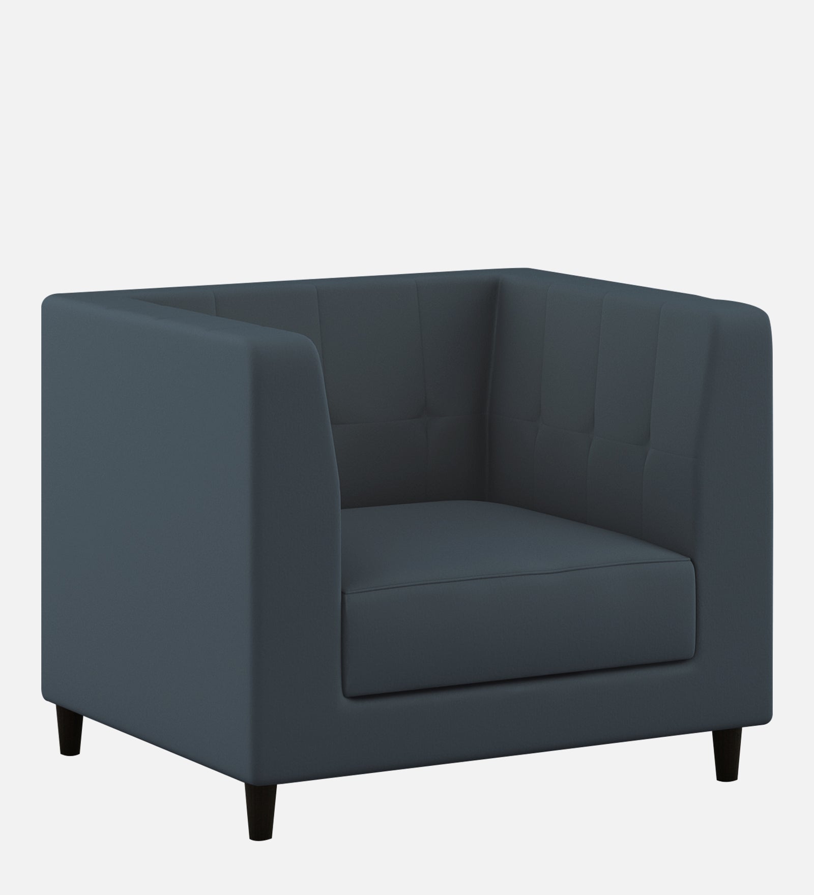 Braulia Velvet 1 Seater Sofa In Oxford Blue Colour