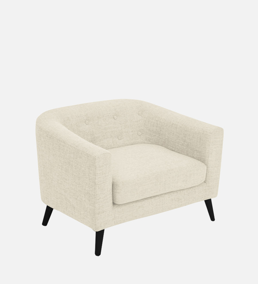 Casper Fabric 1 Seater Sofa In Ivory Cream Colour - Febonic Living