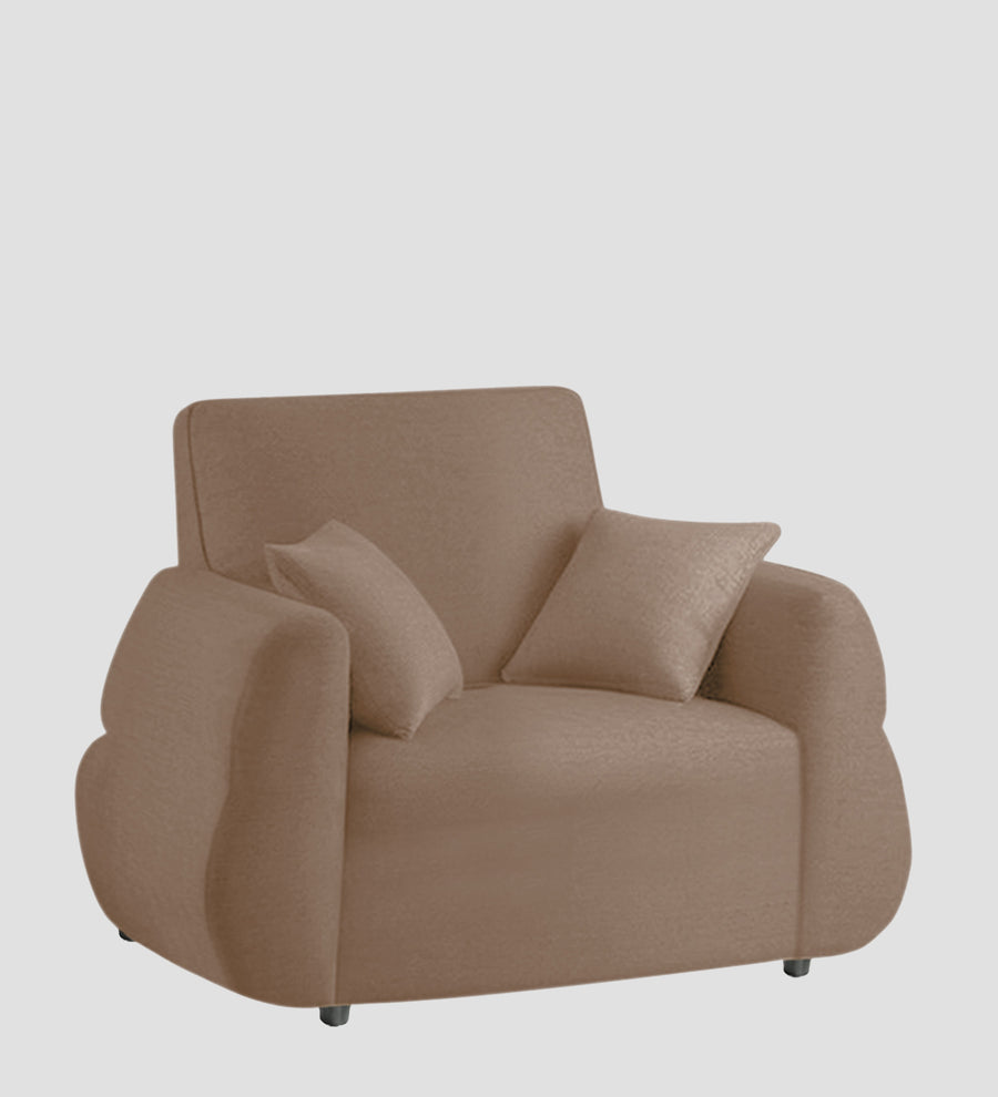 Jack Fabric 1 Seater Sofa In Cookie Beige Colour - Febonic Living