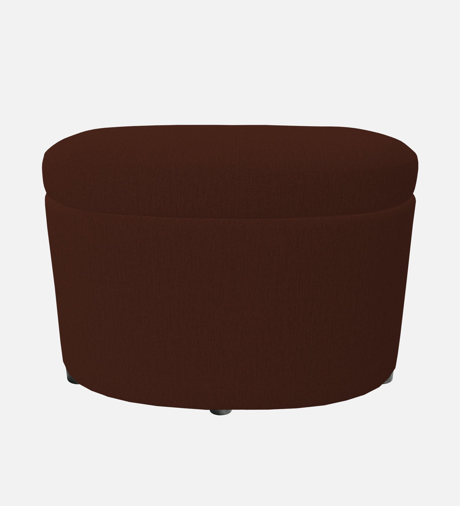 Ruggy Fabric Storage Ottoman in Coffee Brown Colour