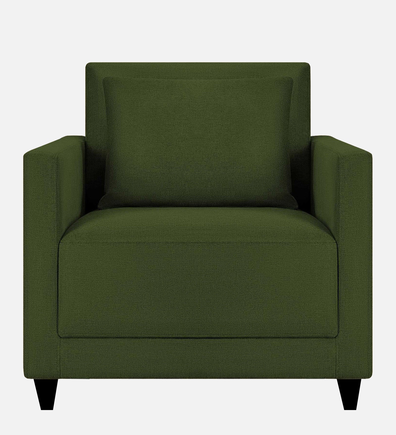 Kera Fabric 1 Seater Sofa in Olive Green Colour