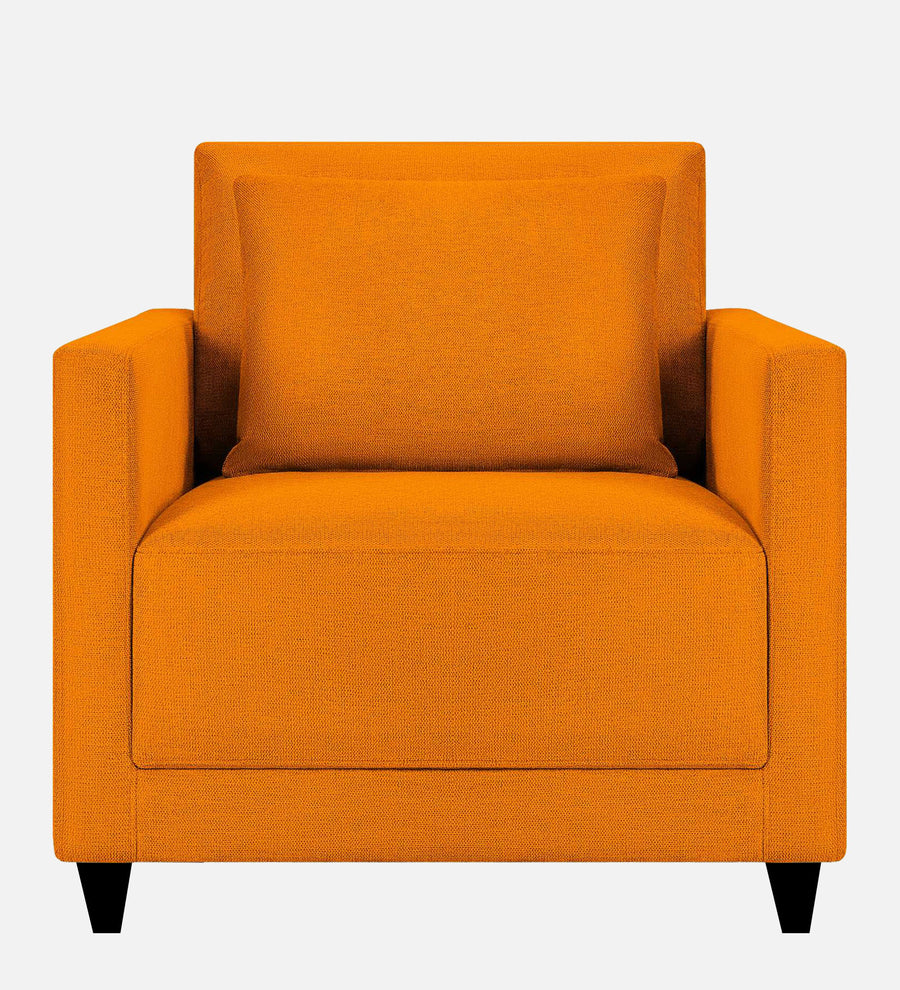 Kera Fabric 1 Seater Sofa In Vivid Orange Colour - Febonic Living