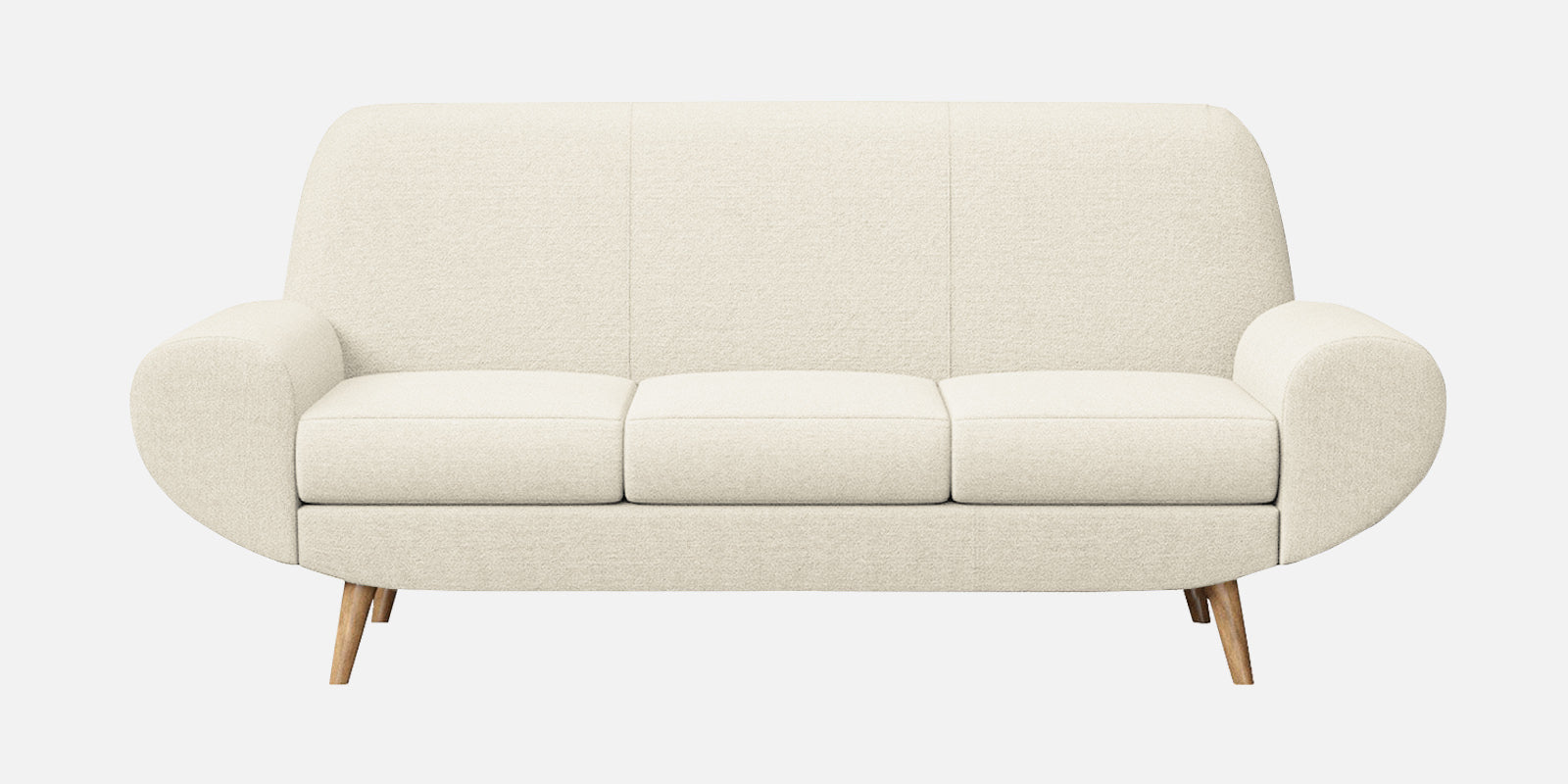 Jessy Fabric 3 Seater Sofa in Ivory Cream Colour