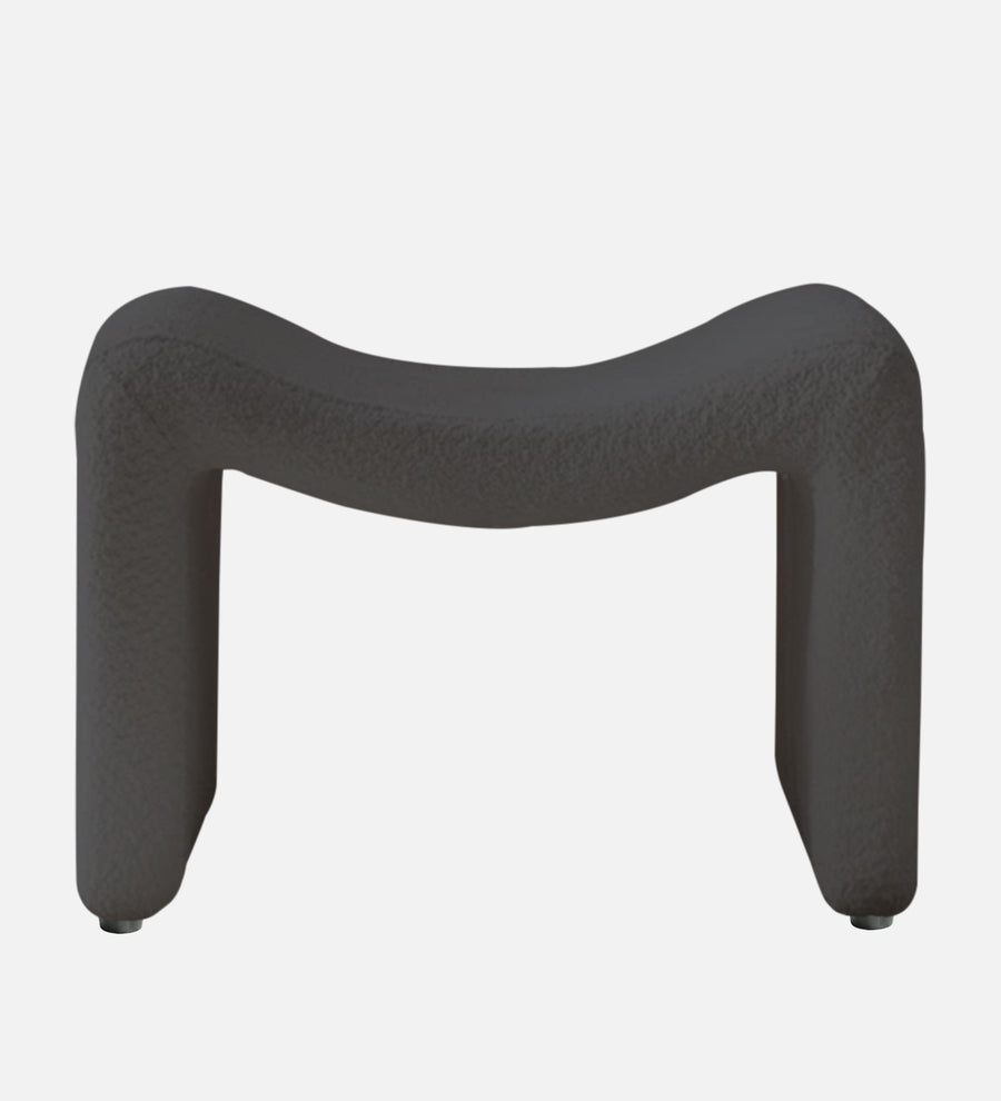 Olive Boucle Foot Stool In Avio Grey Colour - Febonic Living