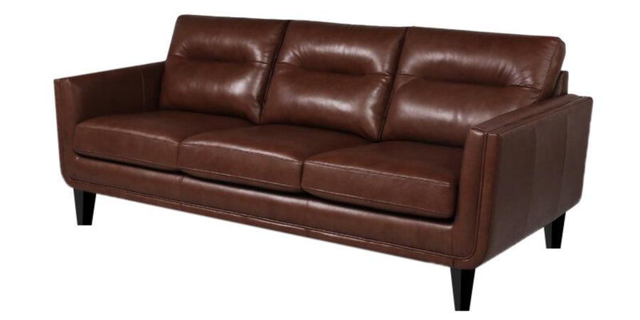 Kiko Leatherette 3 Seater Sofa In Lama Brown Colour - Febonic Living
