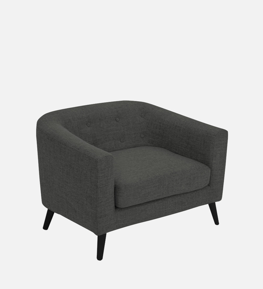 Casper Fabric 1 Seater Sofa In Charcoal Grey Colour - Febonic Living