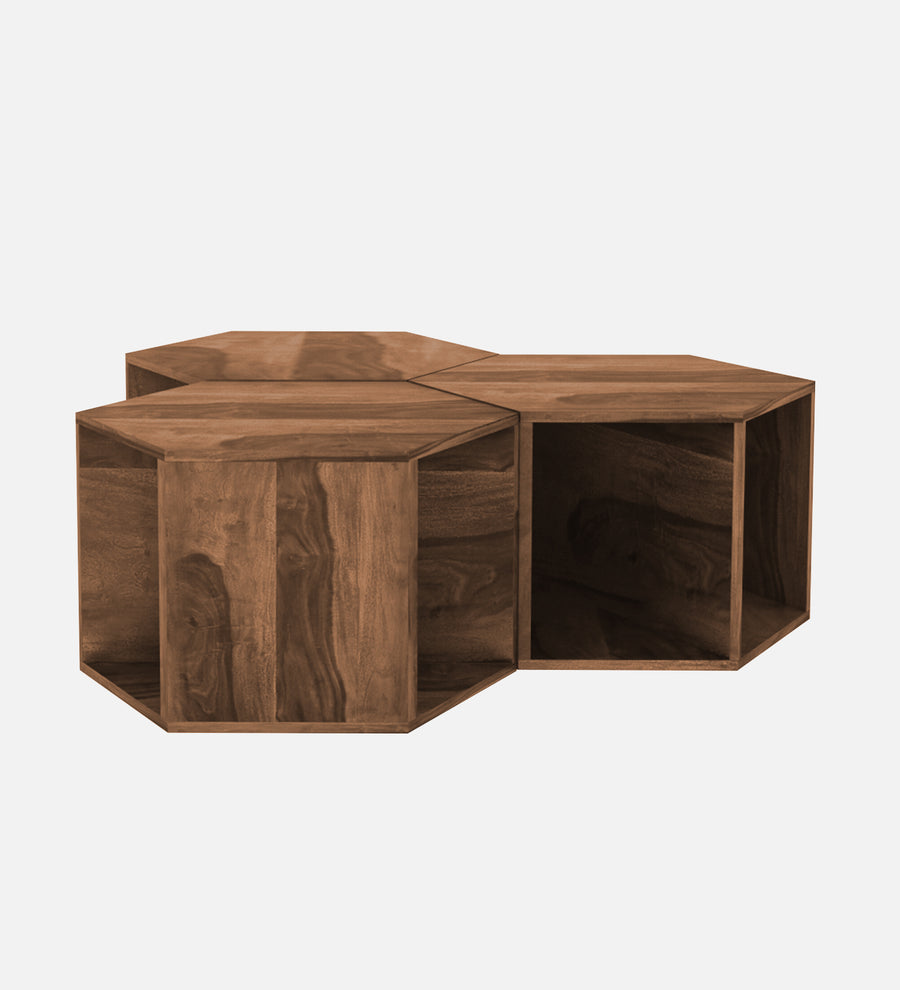 Mann Nesting Table In Oral Walnut Finish - Febonic Living