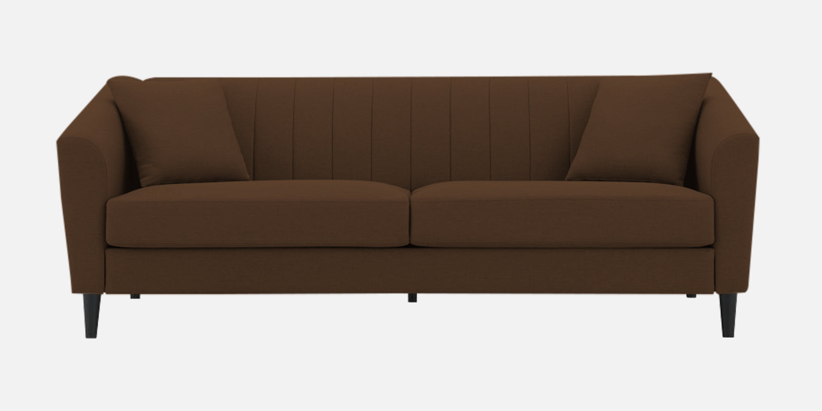 Polon Fabric 3 Seater Sofa In Chestnut Brown Colour