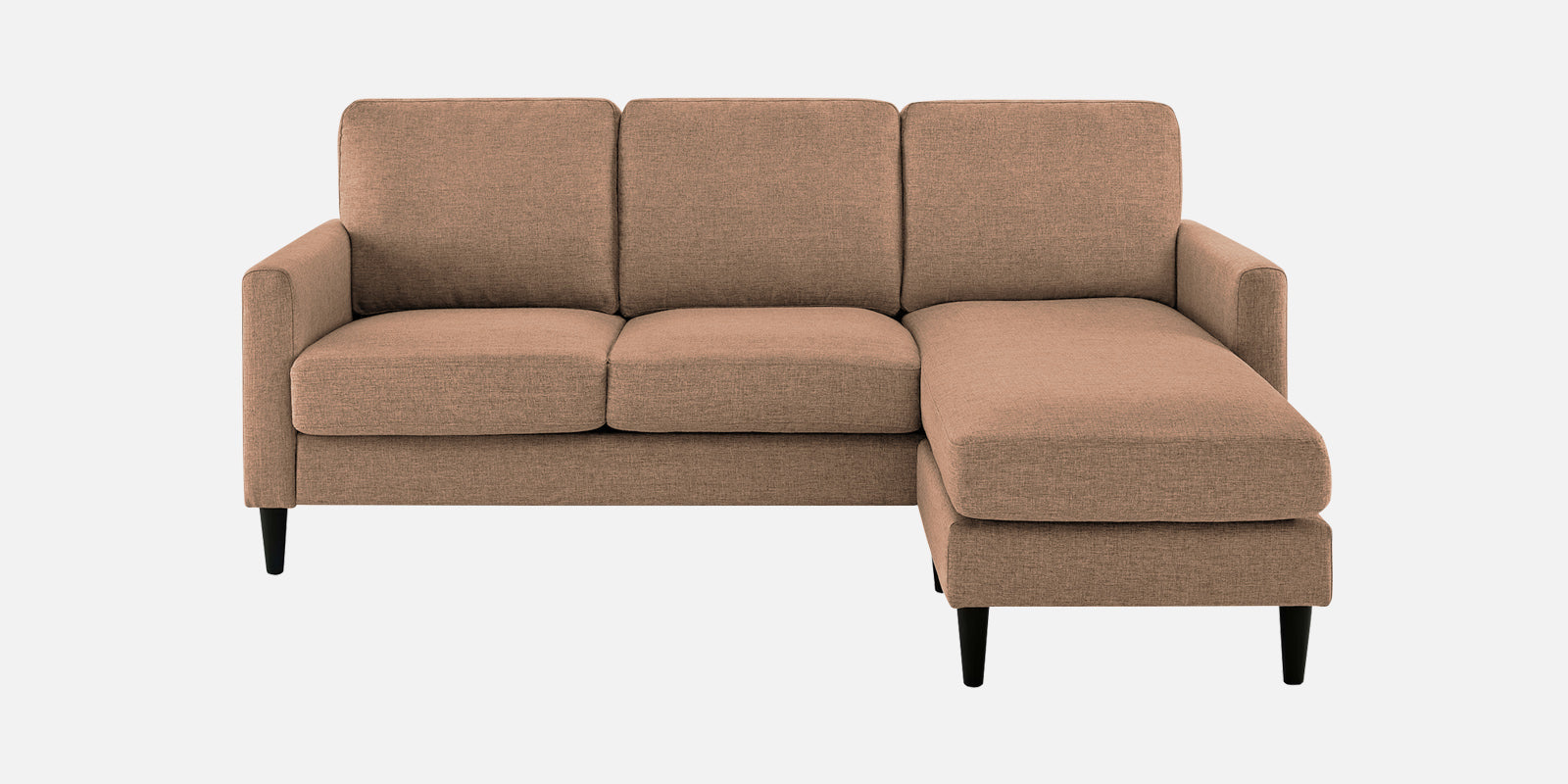 Romie Fabric LHS Sectional Sofa (2+Lounger) in Cosmic Beige Colour