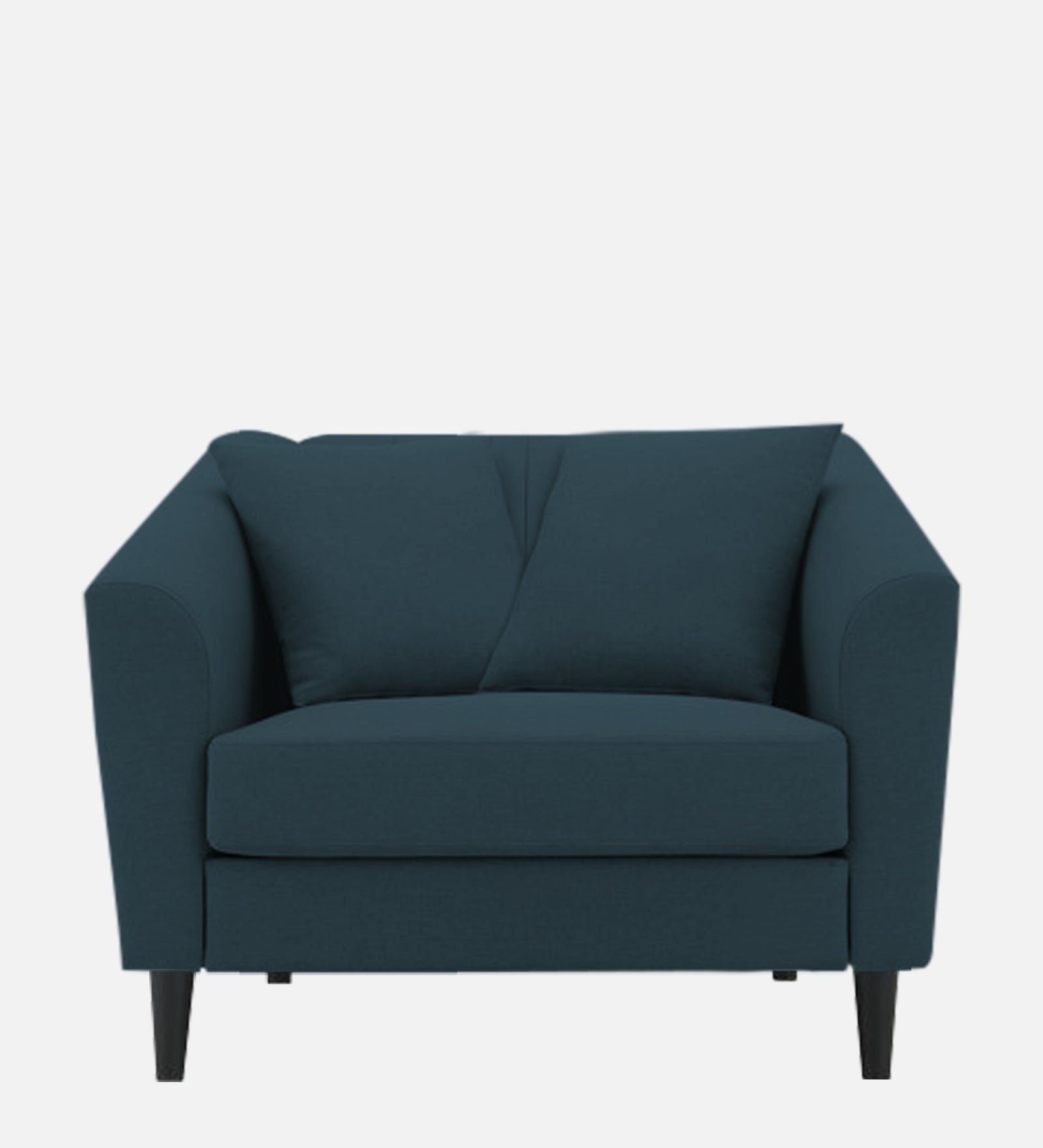 Polon Fabric 1 Seater Sofa In Cool Blue Colour