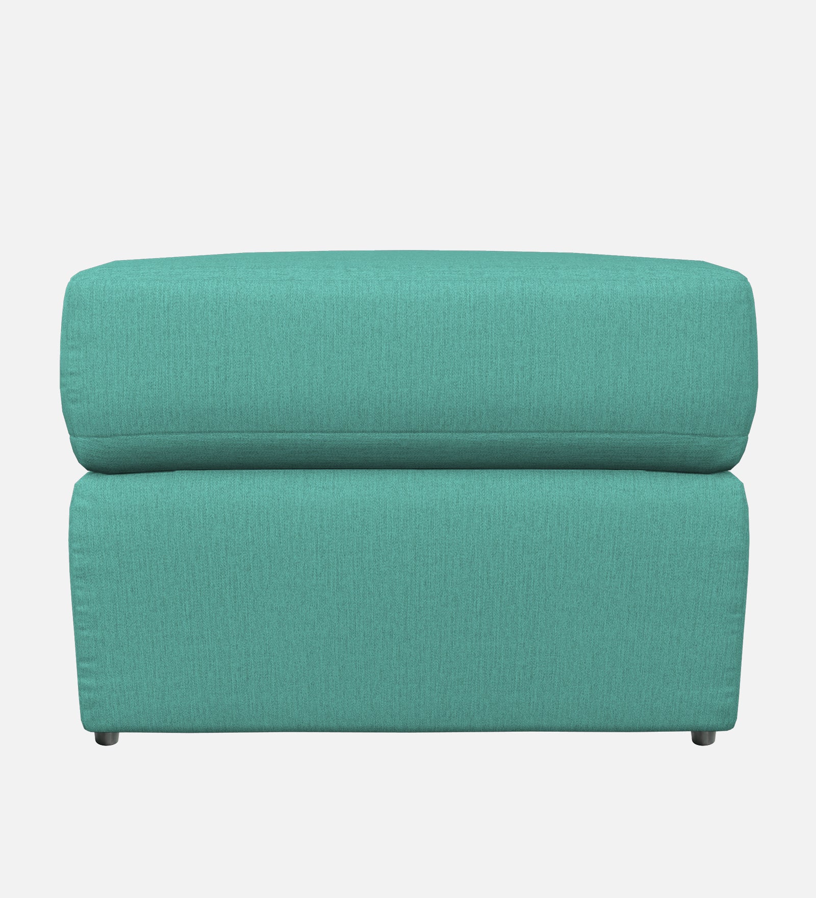 Penny Fabric Storage Ottoman In Aqua Blue Colour