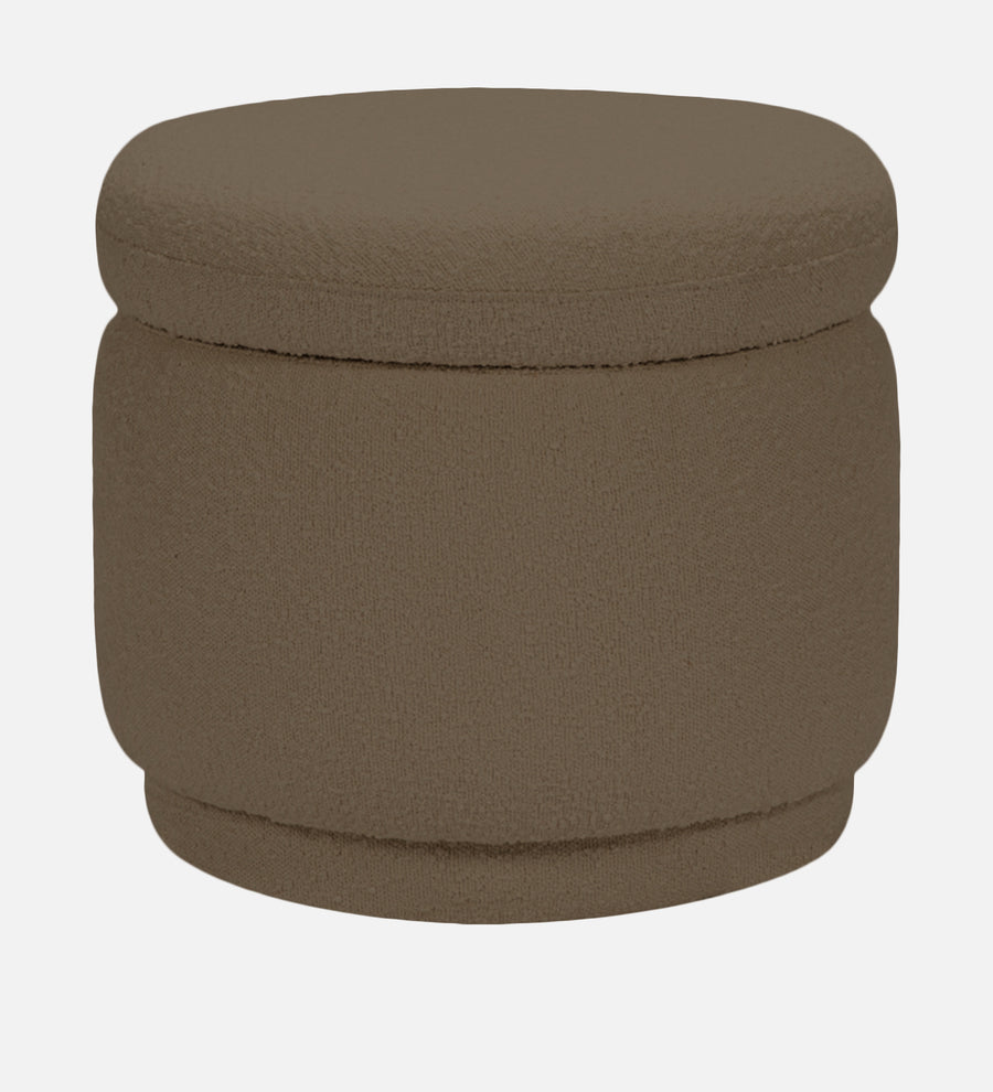 Noki Boucle Fabric Ottoman In Caro Beige Colour With Storage - Febonic Living