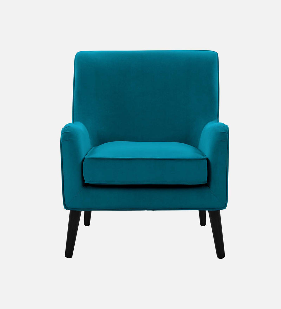 Ame Velvet Arm Chair In Aqua Blue Colour - Febonic Living