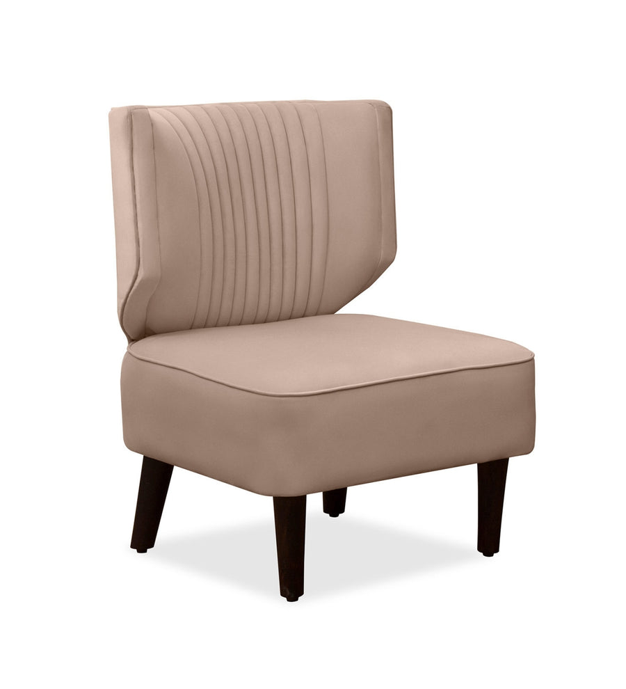 Robby Velvet Slipper Chair In Camel Beige Colour - Febonic Living