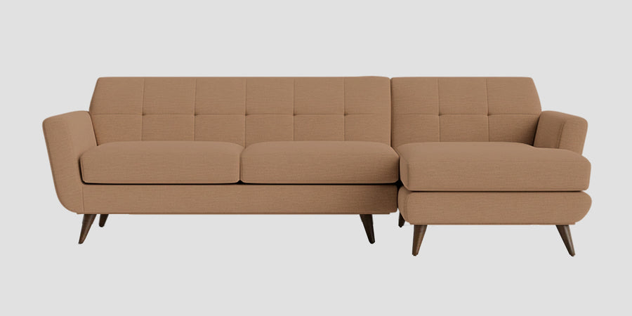 Jasmin Fabric Lhs Sectional Sofa 3 Lounger In Cosmic Beige Colour - Febonic Living