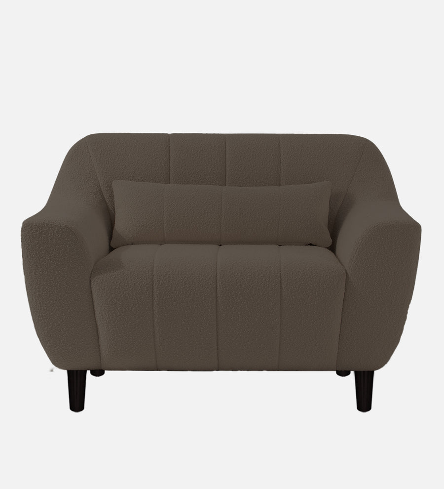 Nesco Boucle Fabric 1 Seater Sofa In Niya Beige Colour - Febonic Living