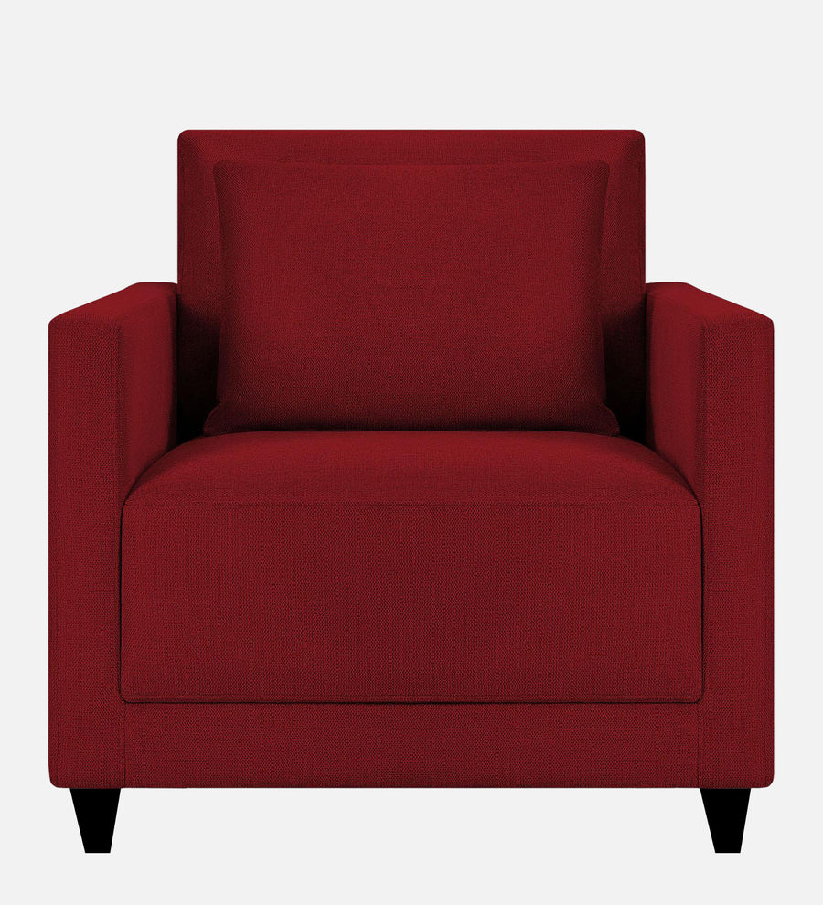 Kera Fabric 1 Seater Sofa In Blood Maroon Colour - Febonic Living