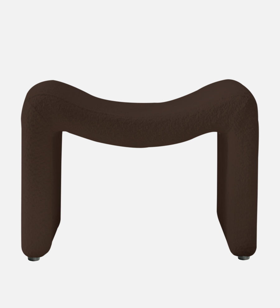 Olive Boucle Foot Stool In Bringo Brown Colour - Febonic Living
