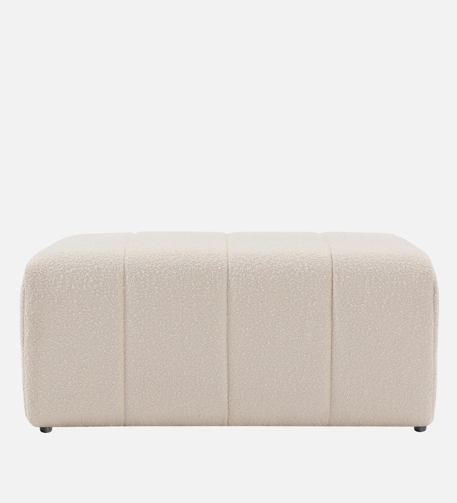 Lark Boucle Bench In Bright White Colour - Febonic Living