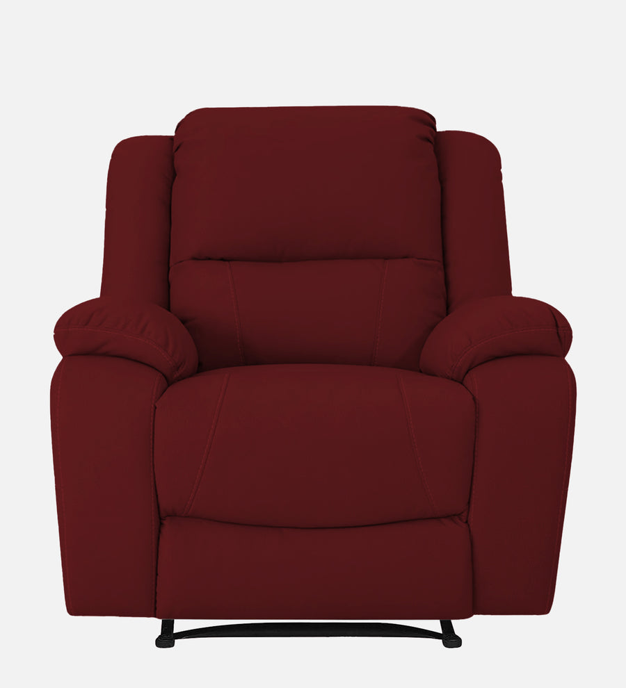 Adley Fabric 1 Seater Motorized Recliner In Corel Red Colour - Febonic Living