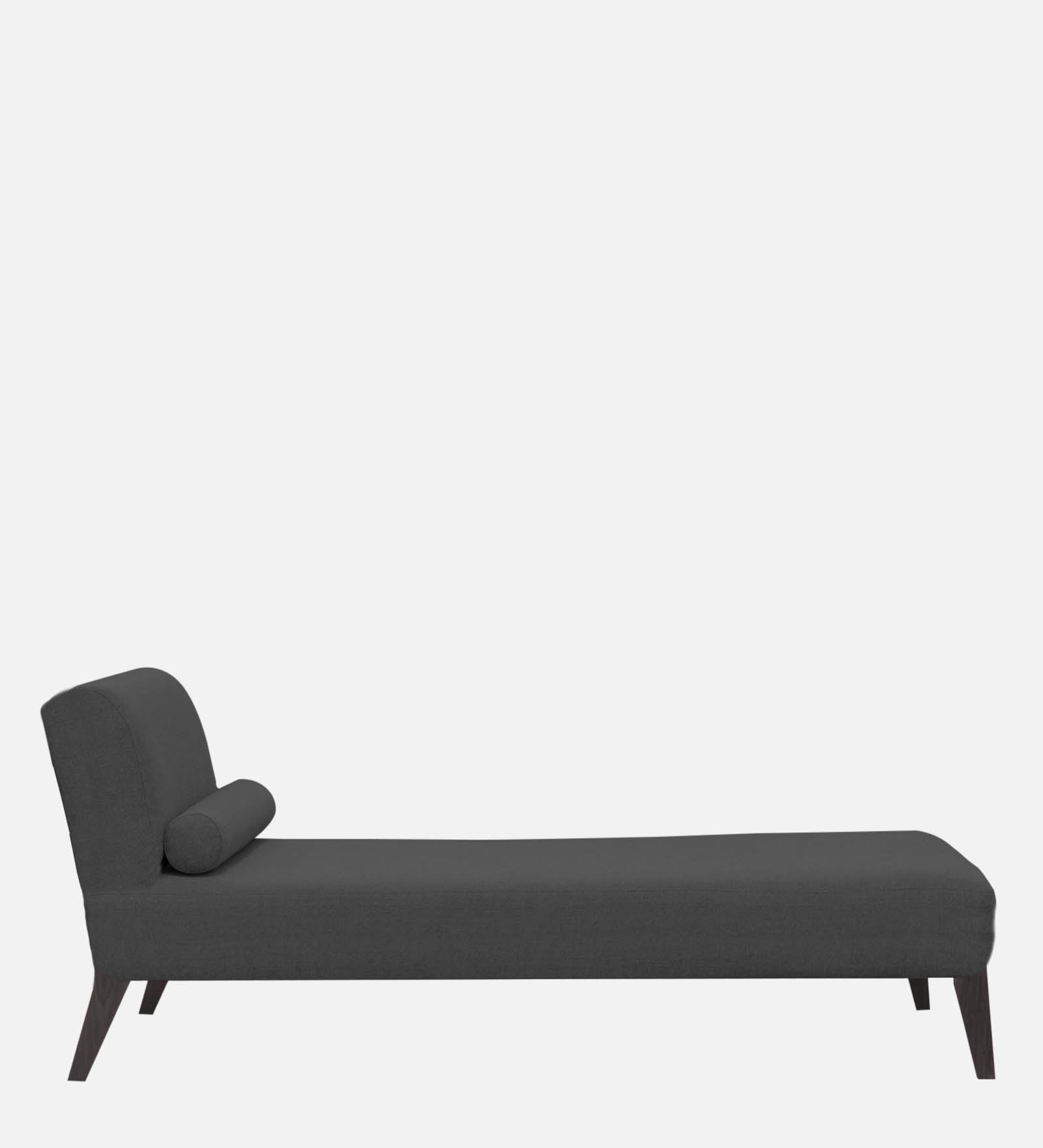 Noce Fabric Chaise Lounger In Charcoal Grey Colour