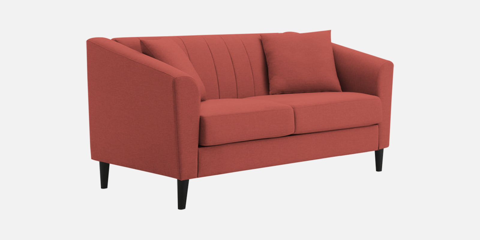 Polon Fabric 2 Seater Sofa In Salmon Pink Colour