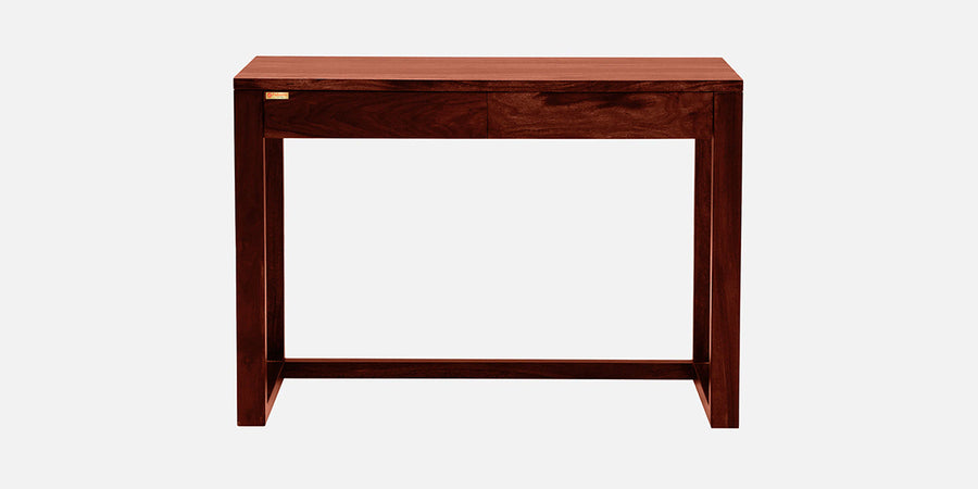 Uran Sheesham Wood Writing Table In Honey Oak Finish - Febonic Living