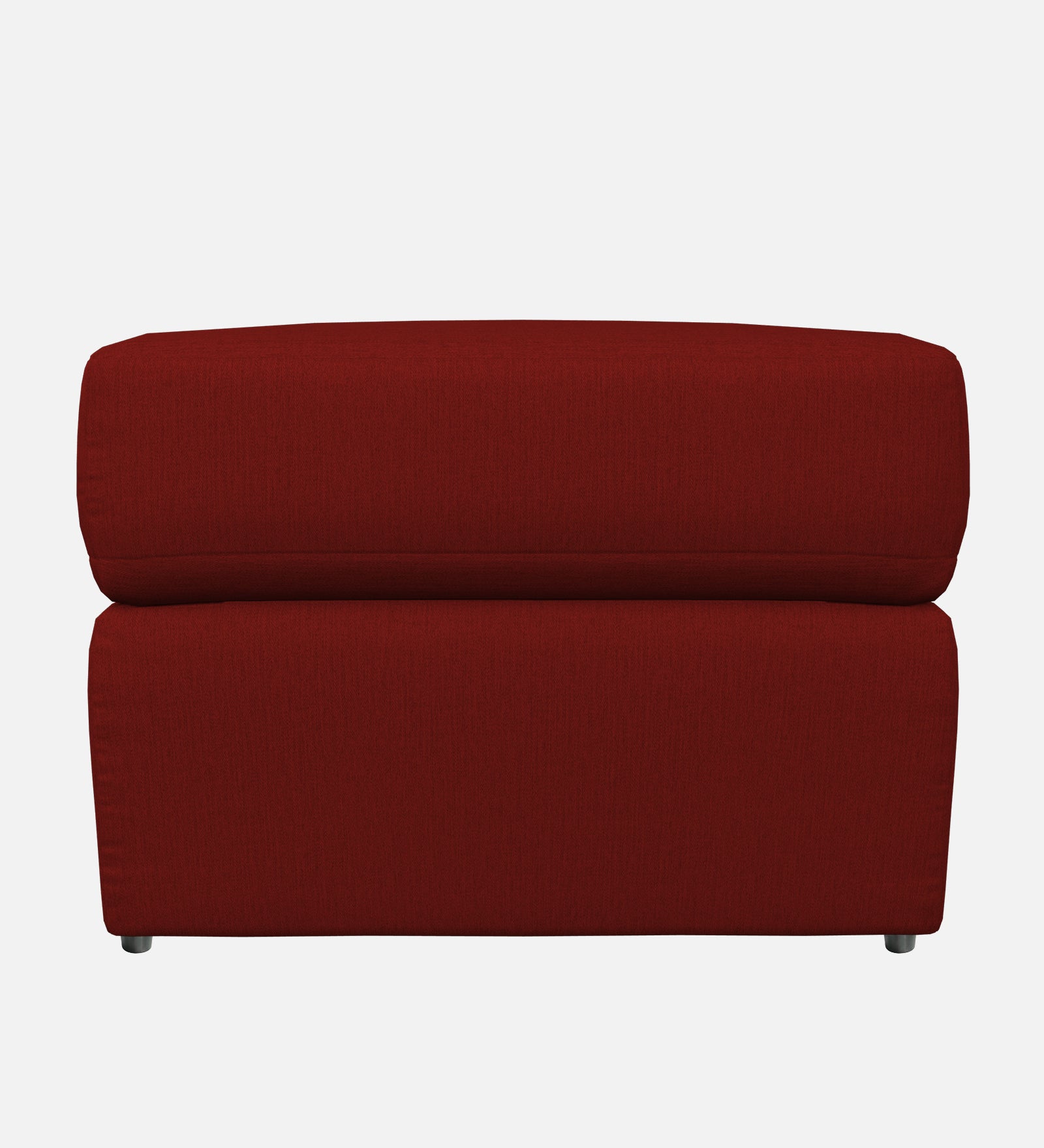 Penny Fabric Storage Ottoman In Blood Maroon Colour