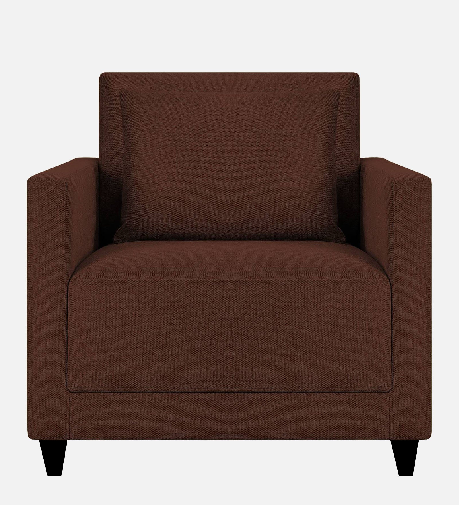 Kera Fabric 1 Seater Sofa in Coffee Brown Colour