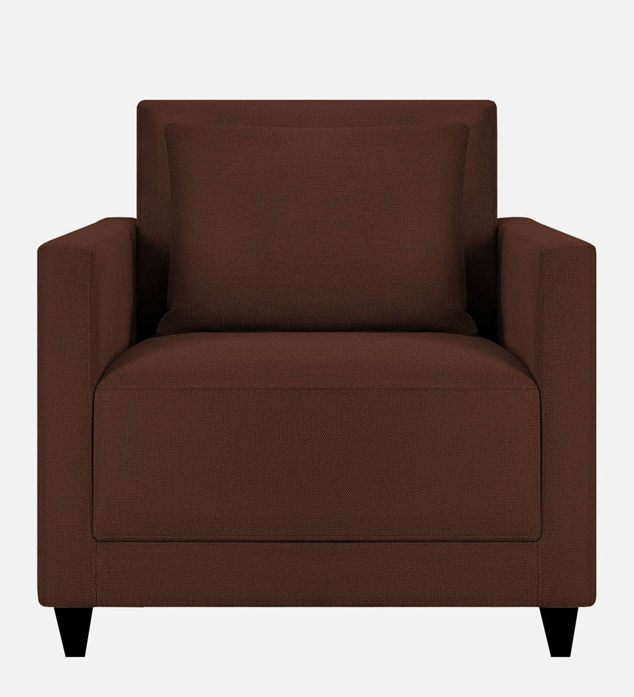 Kera Fabric 1 Seater Sofa In Coffee Brown Colour - Febonic Living