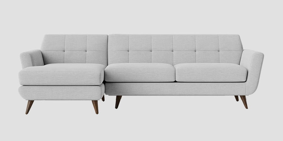 Jasmin Fabric Rhs Sectional Sofa 3 Lounger In Lit Grey Colour - Febonic Living