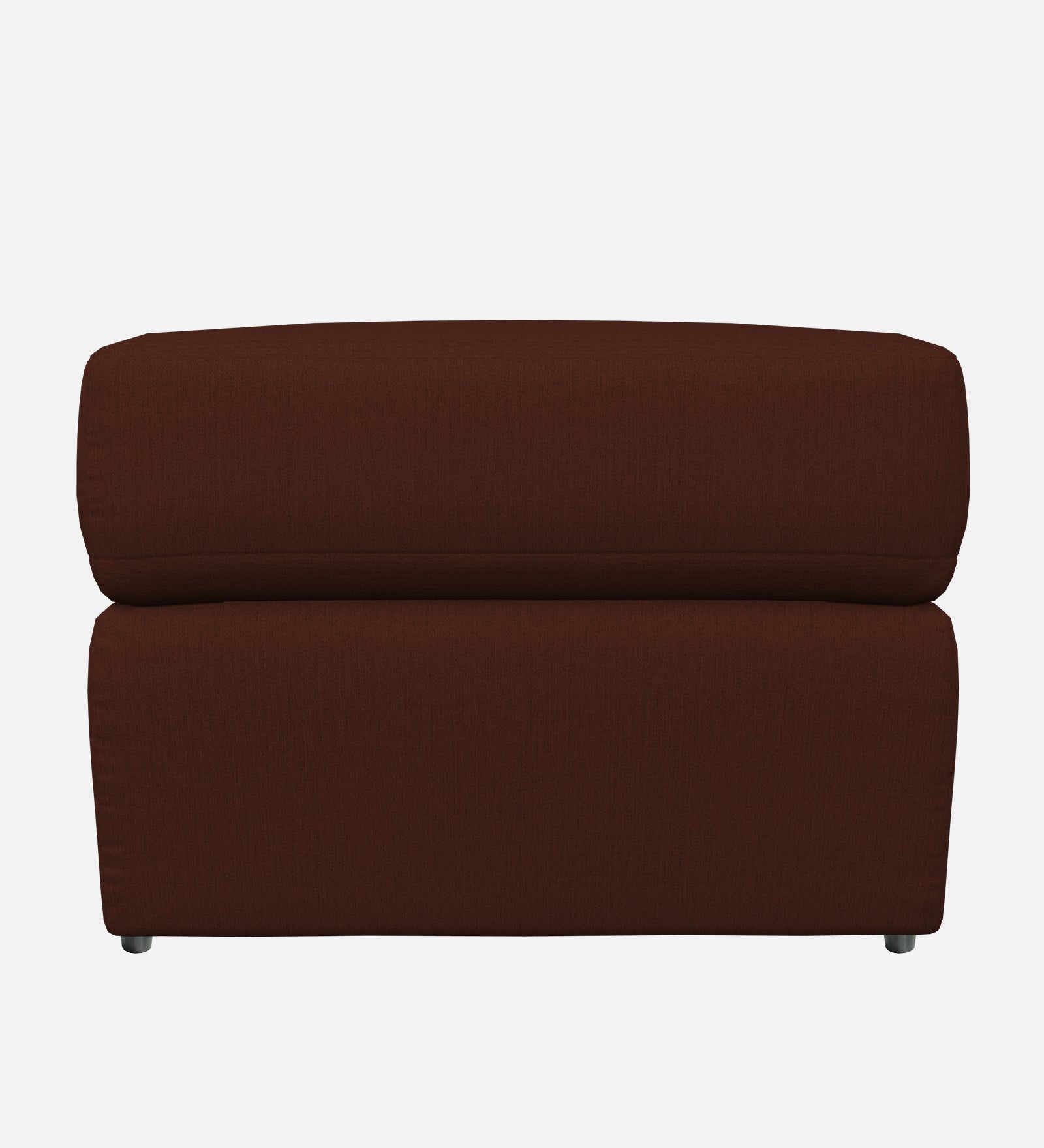 Penny Fabric Storage Ottoman In Coffee Brown Colour