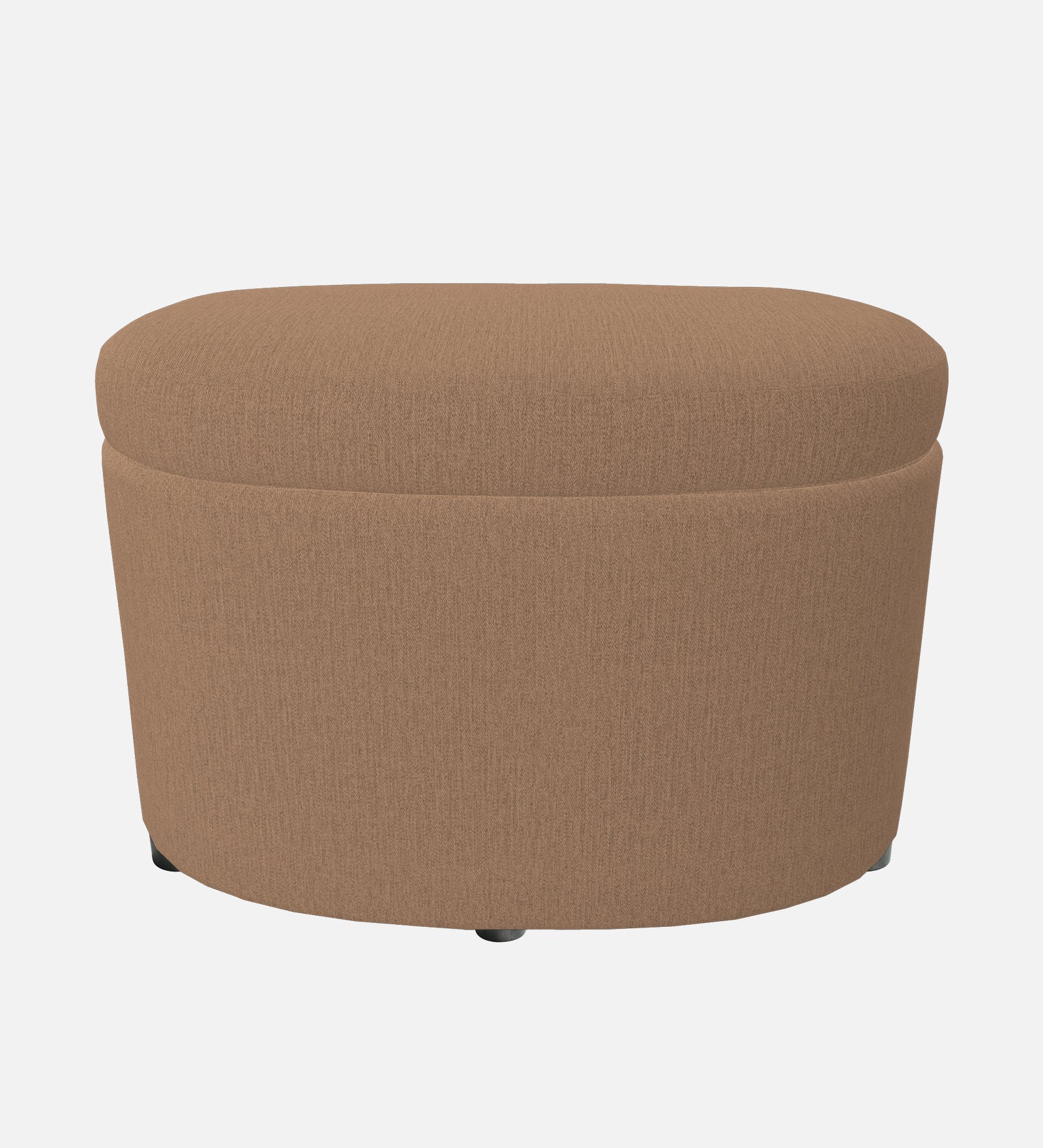 Ruggy Fabric Storage Ottoman in Cookie Beige Colour