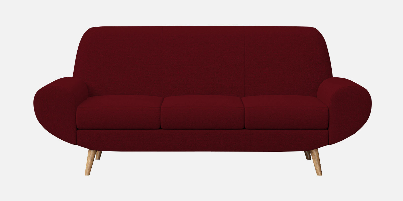 Jessy Fabric 3 Seater Sofa in Ruby Red Colour