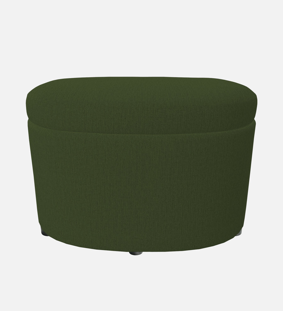 Ruggy Fabric Ottoman In Olive Green Colour With Storage - Febonic Living