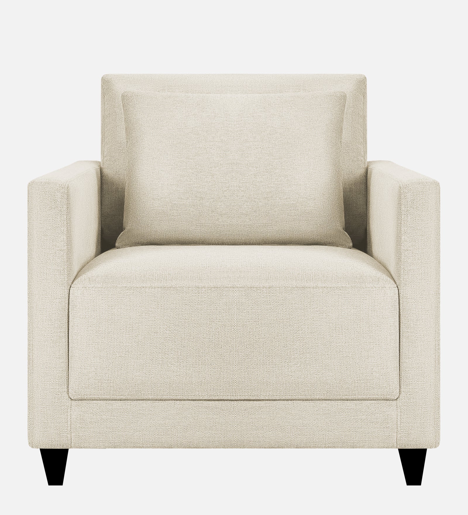 Kera Fabric 1 Seater Sofa in Ivory Cream Colour