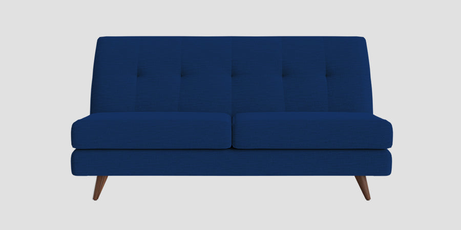 Jasmin Fabric 2 Seater Armless Sofa In Royal Blue Colour - Febonic Living