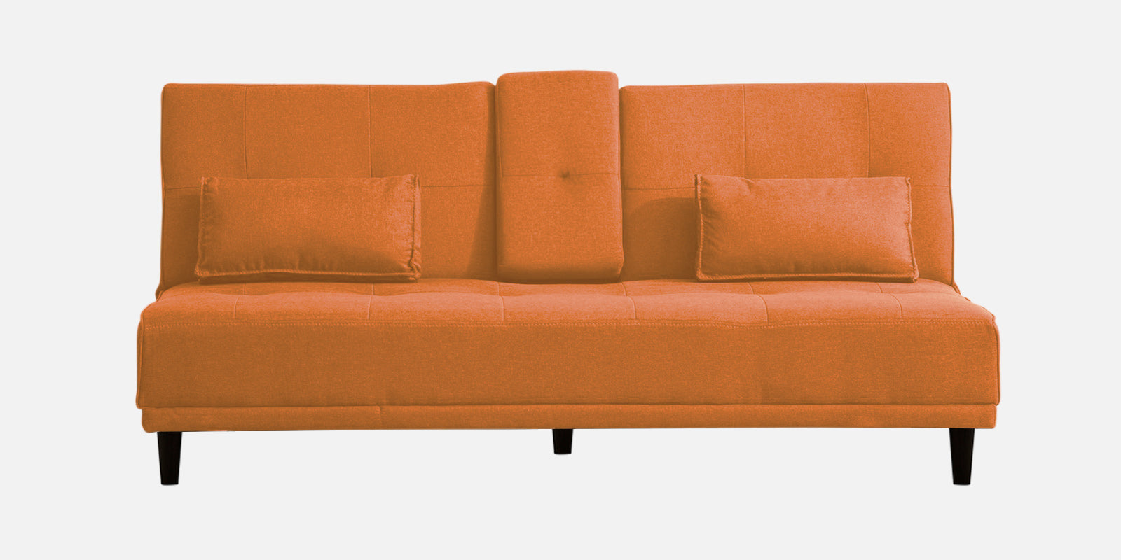 Jerry Fabric 3 Seater Convertible Sofa Cum Bed in Dark Orange Colour