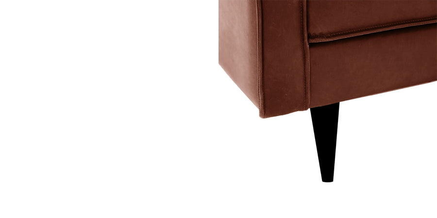 Cameroom Leatherette 3 Seater Sofa In Clay Brown Colour - Febonic Living