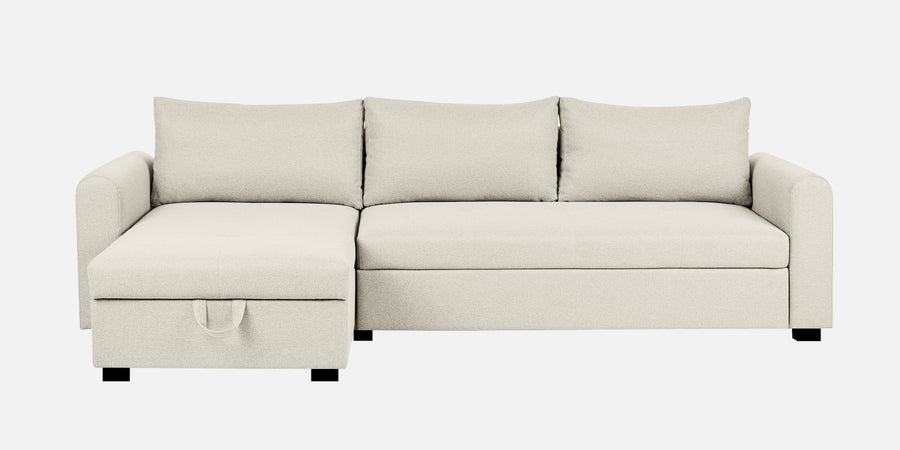 Sigma Fabric Rhs Sectional Sofa 3 Lounger In Ivory Cream Colour - Febonic Living