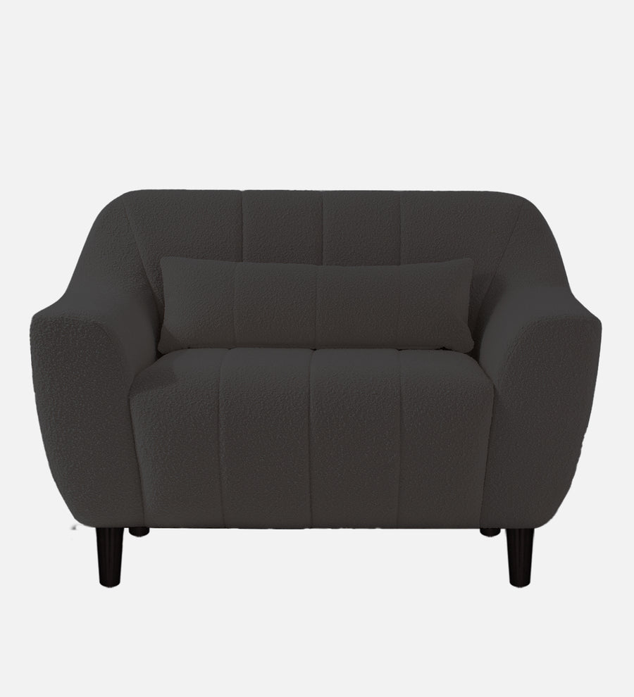 Nesco Boucle Fabric 1 Seater Sofa In Avio Grey Colour - Febonic Living