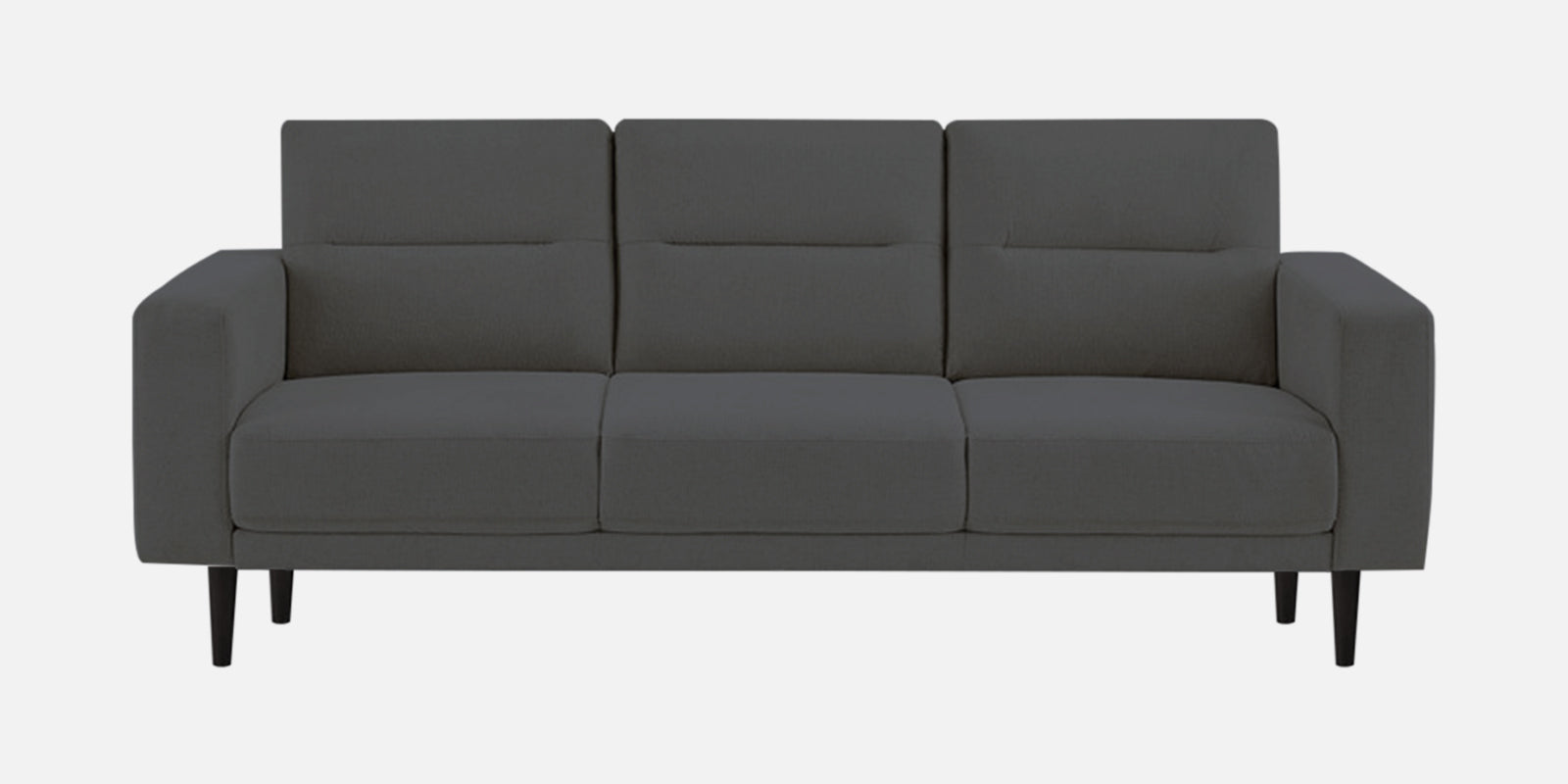 Harbel Fabric 3 Seater Sofa In Maba Grey Colour