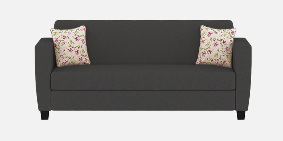 Gozi Fabric 3 Seater Sofa In Charcoal Grey Colour - Febonic Living