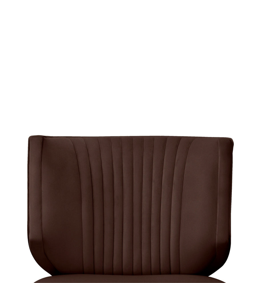 Robby Velvet Slipper Chair In Mocha Brown Colour - Febonic Living
