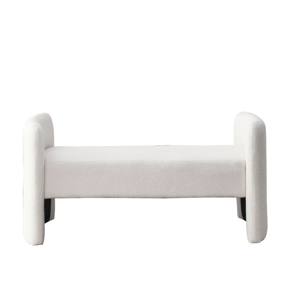 Havana Boucle 2 Seater Recamier In Shell White Colour - Febonic Living