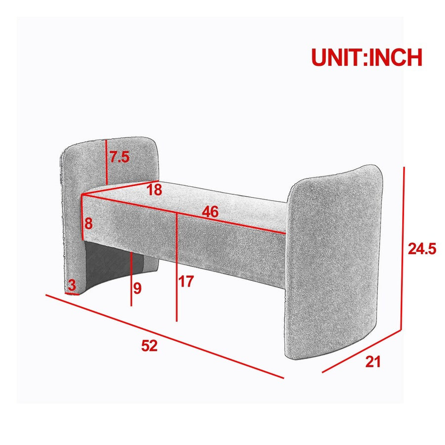 Havana Boucle 2 Seater Recamier In Shell White Colour - Febonic Living