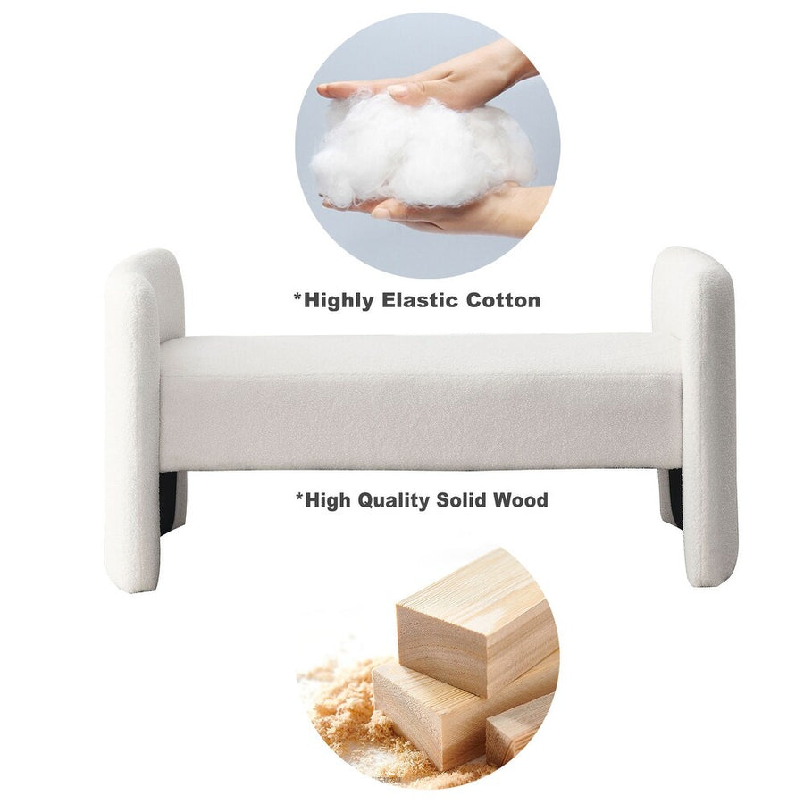 Havana Boucle 2 Seater Recamier In Shell White Colour - Febonic Living