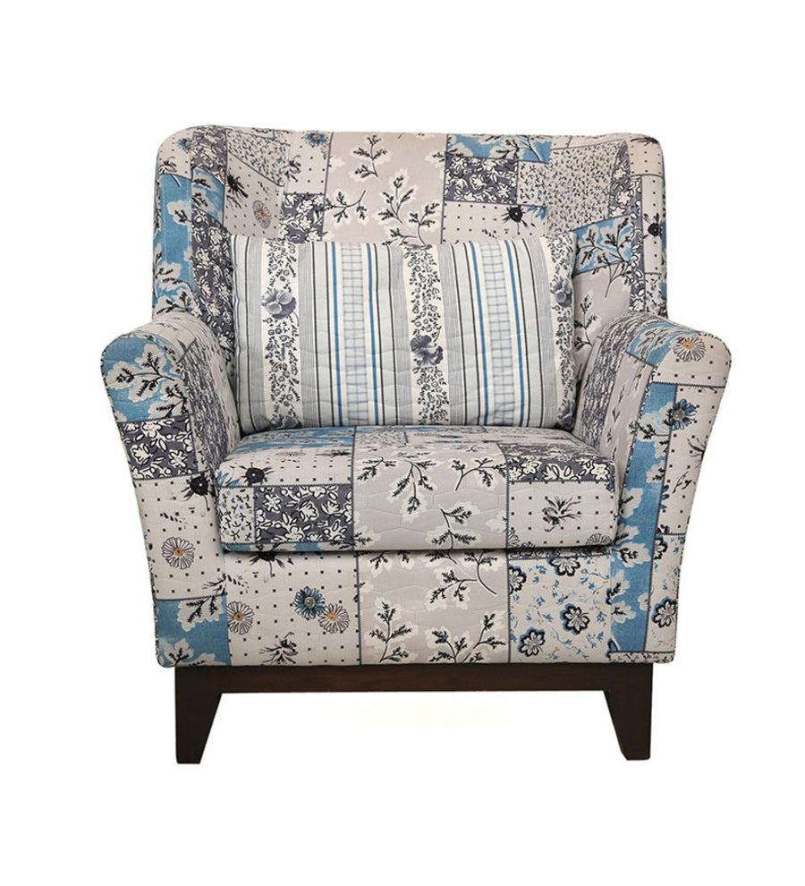 Bolton Floral Print Fabric Arm Chair In Multi Colour - Febonic Living