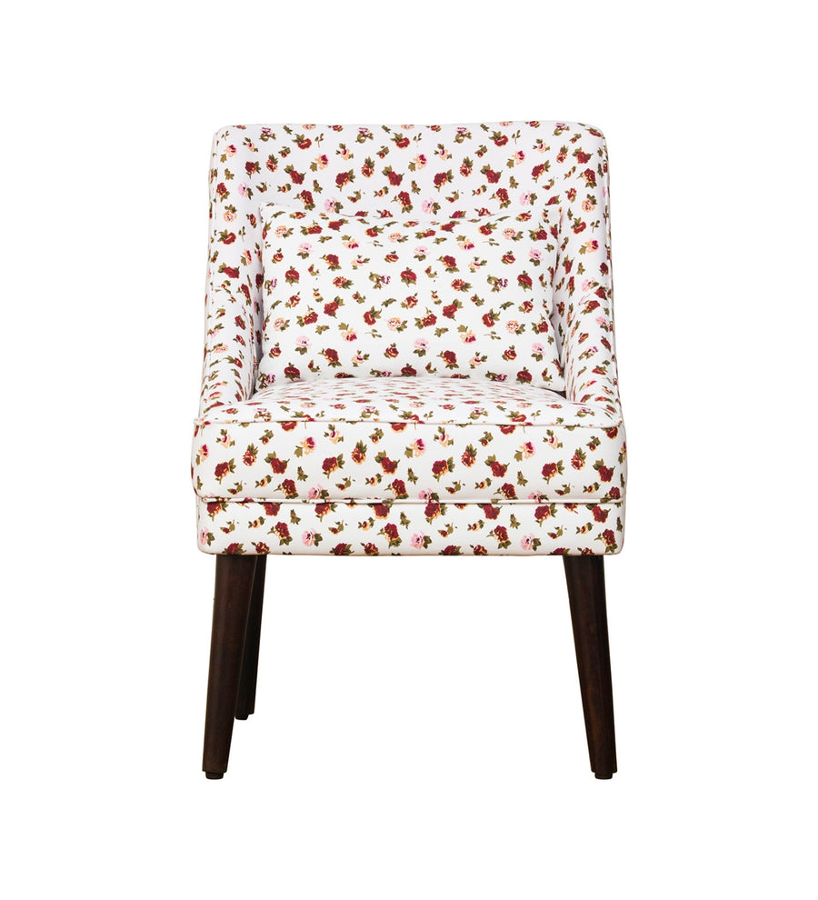 Moly Floral Print Fabric Accent Chair In Multi Colour - Febonic Living